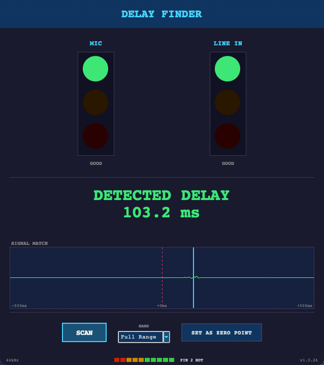 Delay Finder - Audio Delay Detection Software